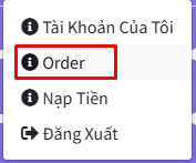 Xem chi tiết đơn hàng mua follow Facebook